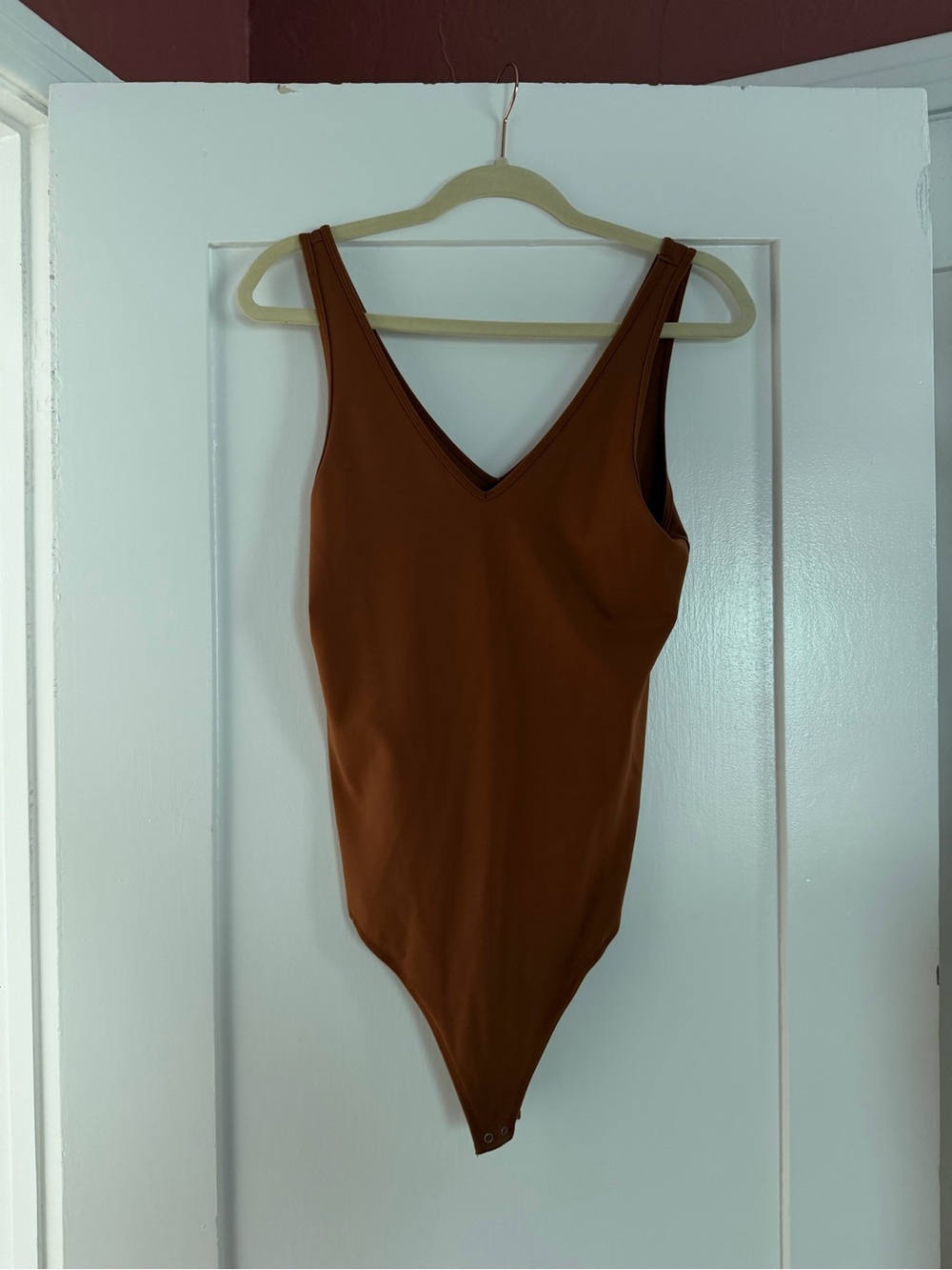 Abercrombie & Fitch Brown V-Neck Scoop Bodysuit